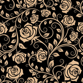 Golden Black Elegant Flower Gift Box