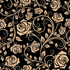Golden Black Elegant Flower Gift Box