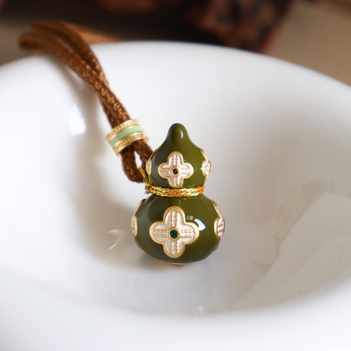 Fortune Gourd Enamel Long Necklace